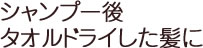シャンプー後タオルドライした後に